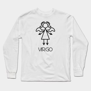 Virgo Doodle Line Art Long Sleeve T-Shirt